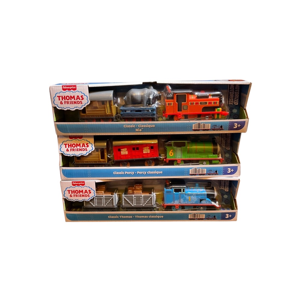 Thomas & Friends Motorized Engines Lot Of 3 Thomas Percy Nia Train Sets In Hand